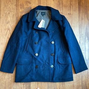 Dark Blue J.Crew Wool Peacoat